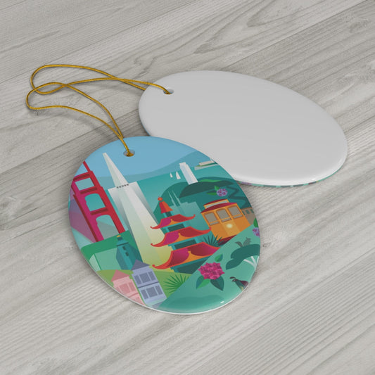 San Francisco Ceramic Ornament
