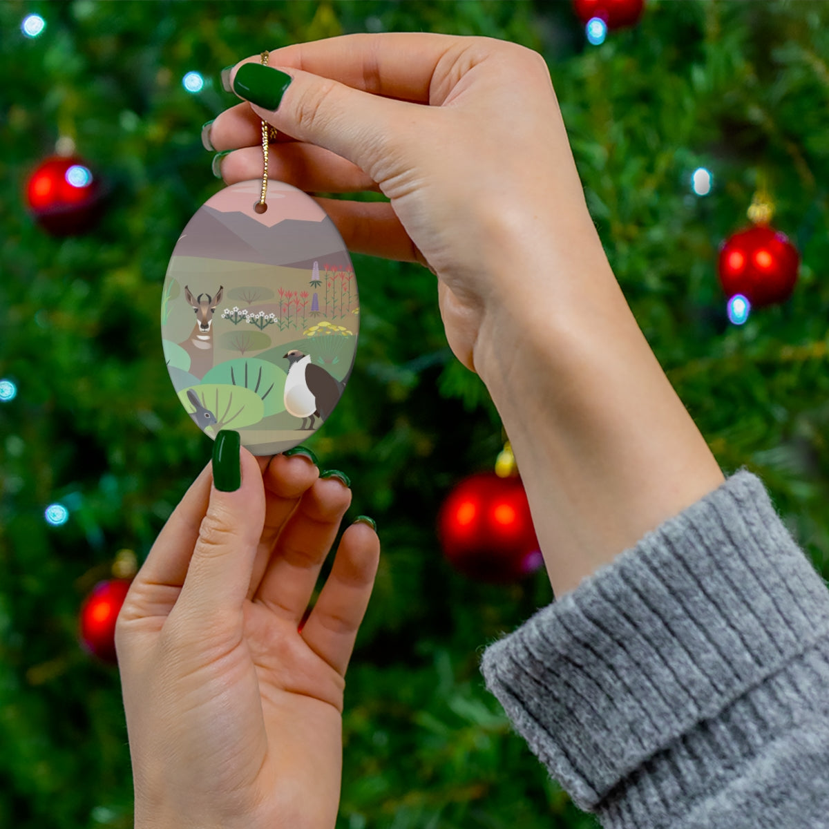The Sagebrush Eco System Ceramic Ornament