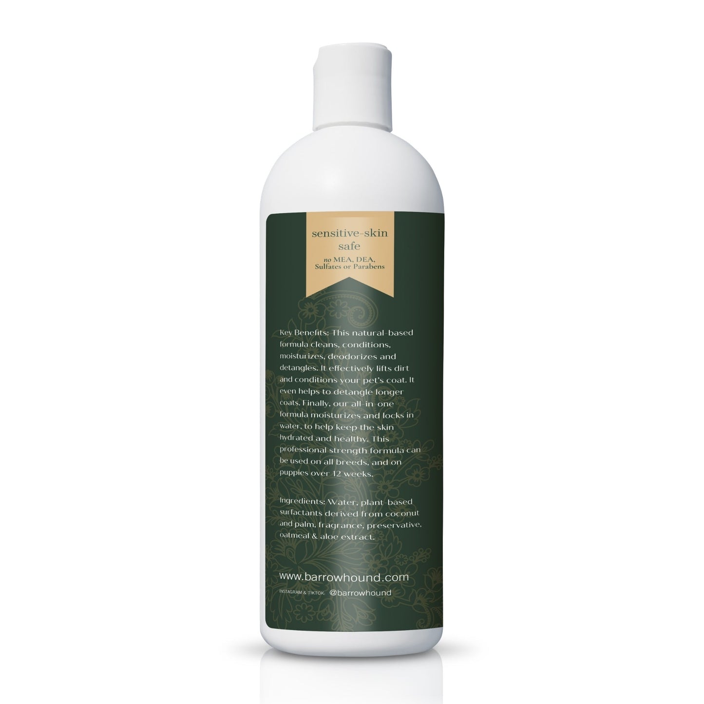 5-in-1 Dog Shampoo β Cleans, Conditions, Deodorizes, Moisturizes & Detangles β with Coconut, Oatmeal & Aloe β for Sensitive Skin β 16 fl oz