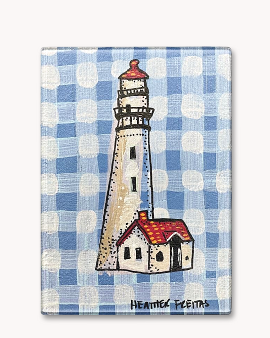 Light House Glass Cutting Board  Trivet