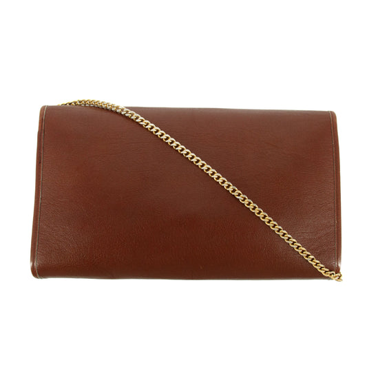 Christian Dior Red Leather Chain Shoulder Bag #5871