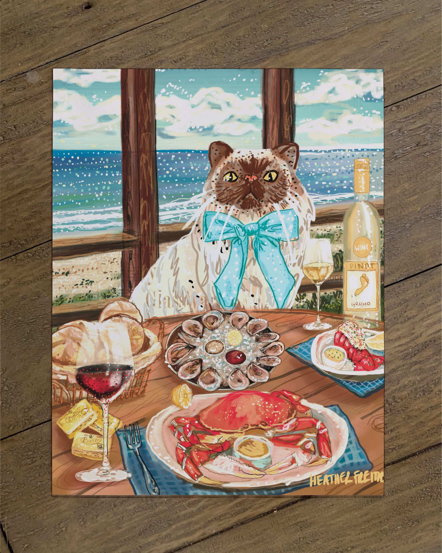 Persain cat - Build Your Pet Portrait Paper Print