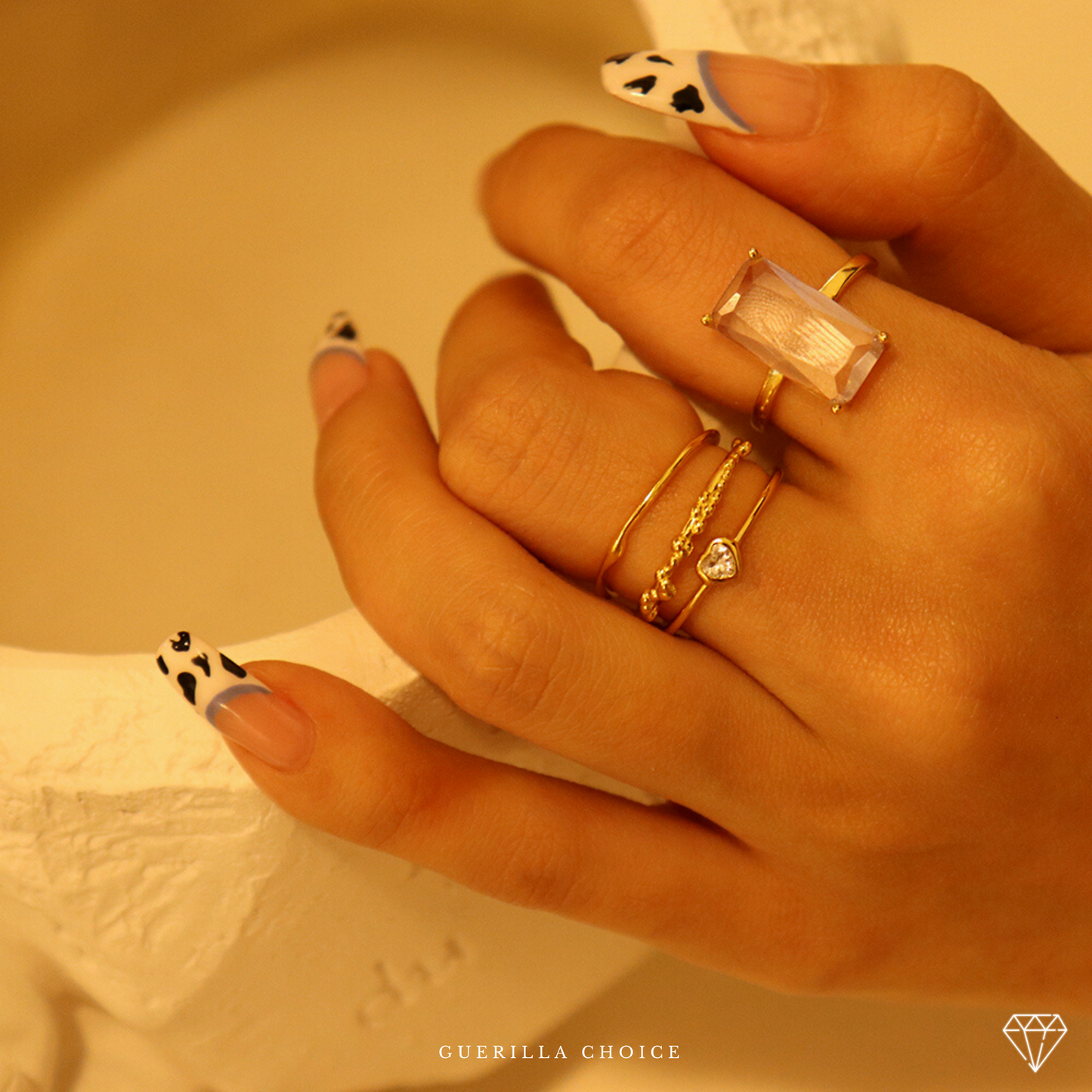CRYSTAL HEART RING