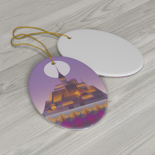 Mont Saint-Michel Ceramic Ornament