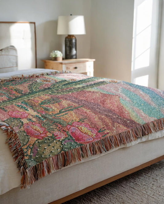 Desert Paradise Woven Blanket Tapestry