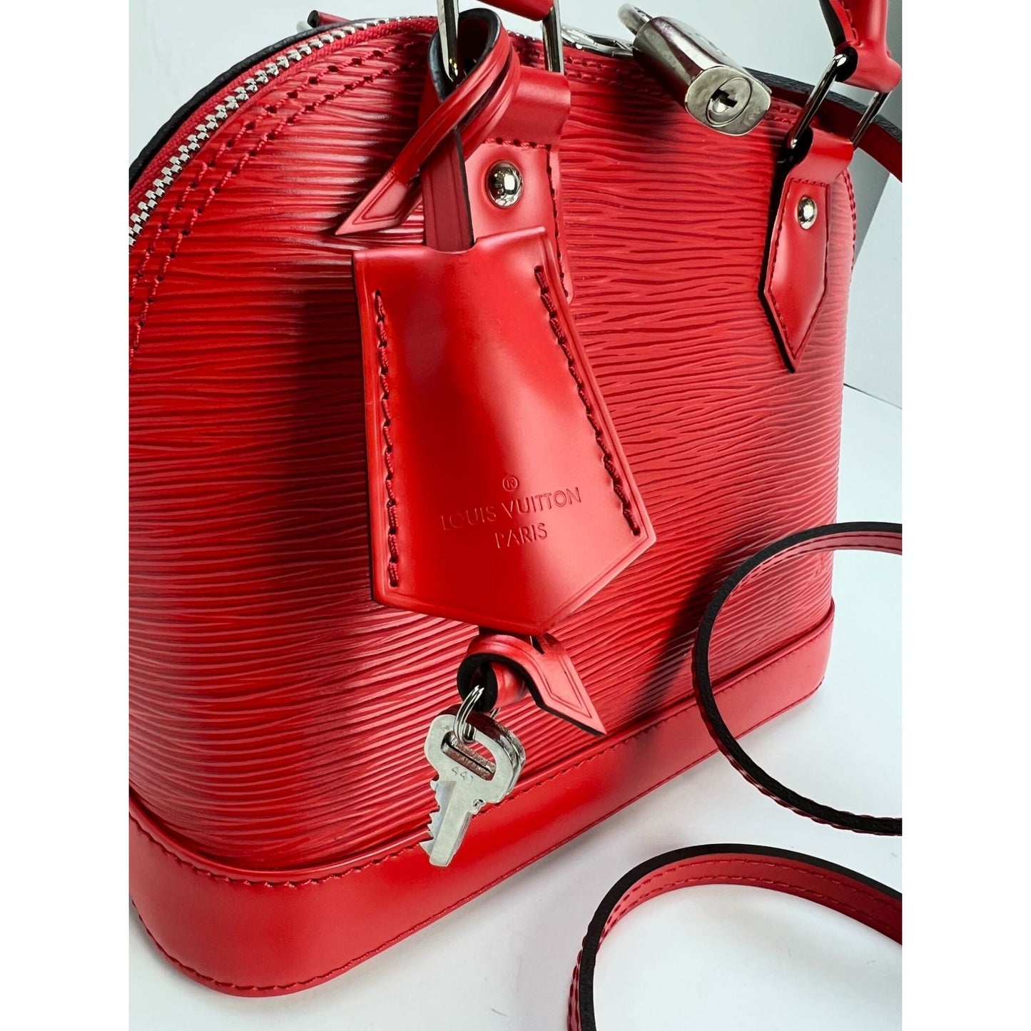 LOUIS VUITTON Alma BB Epi Coquelicot Shoulder Bag