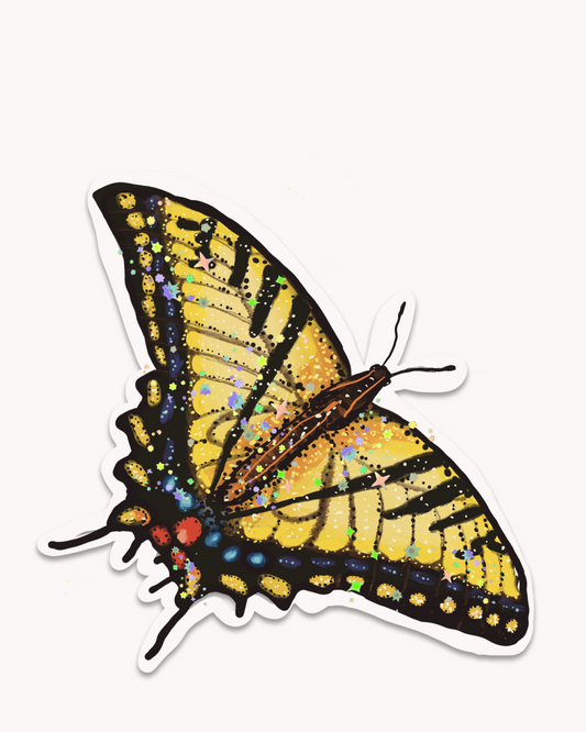 Yellow Swallowtail Butterfly Sticker