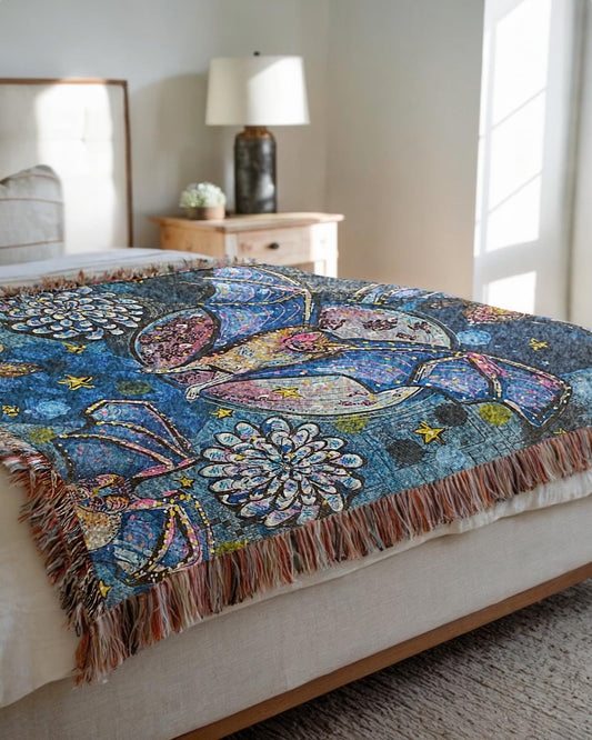 Vampire Bats Woven Blanket Tapestry