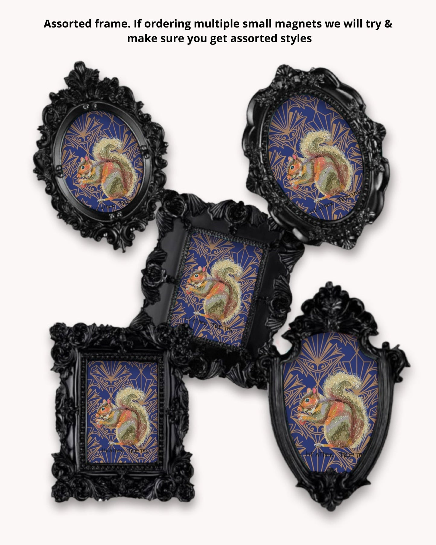Squirrel Framed Magnet ( Small )