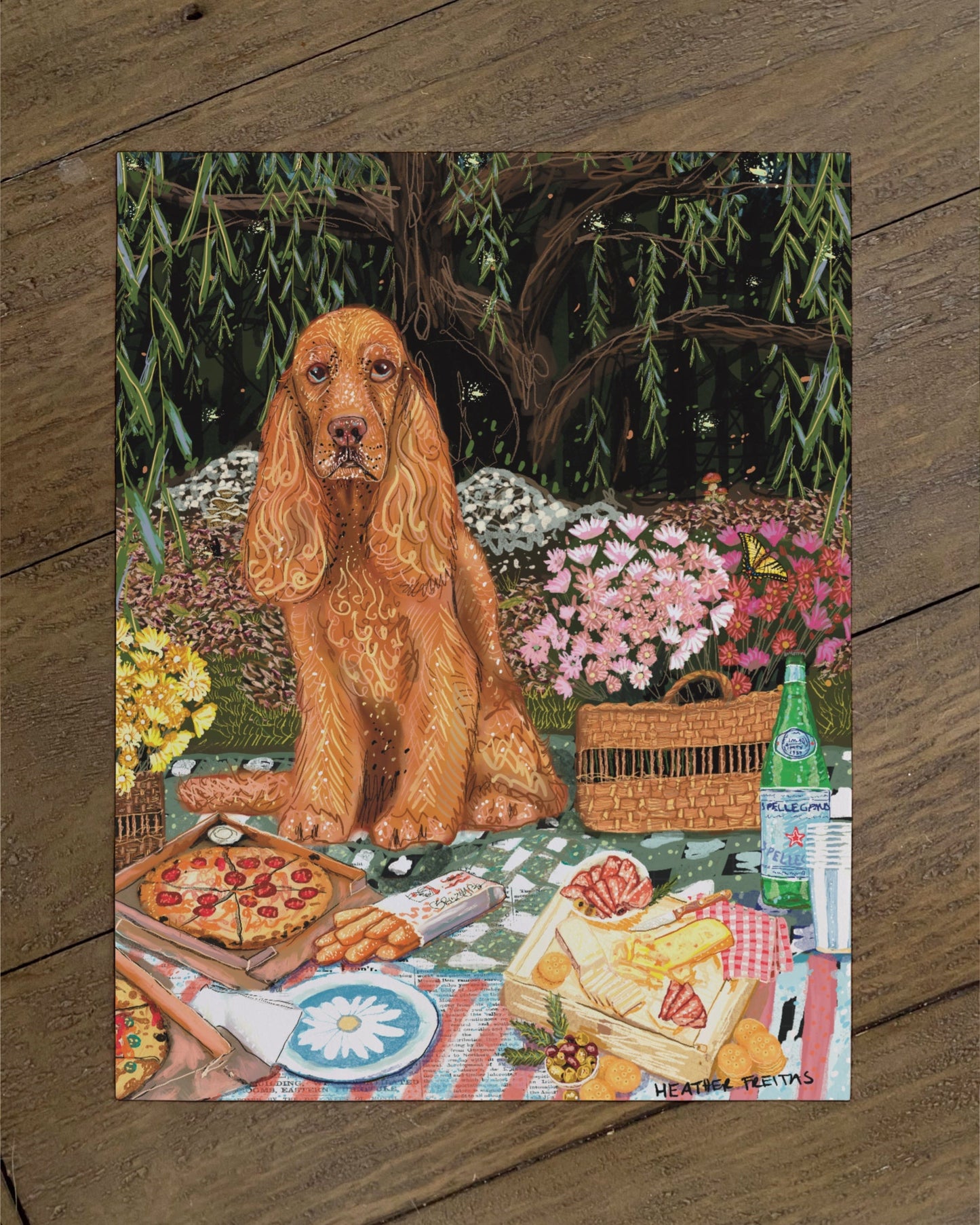 Cocker Spaniel - Build Your Own Pet Portrait Paper Print