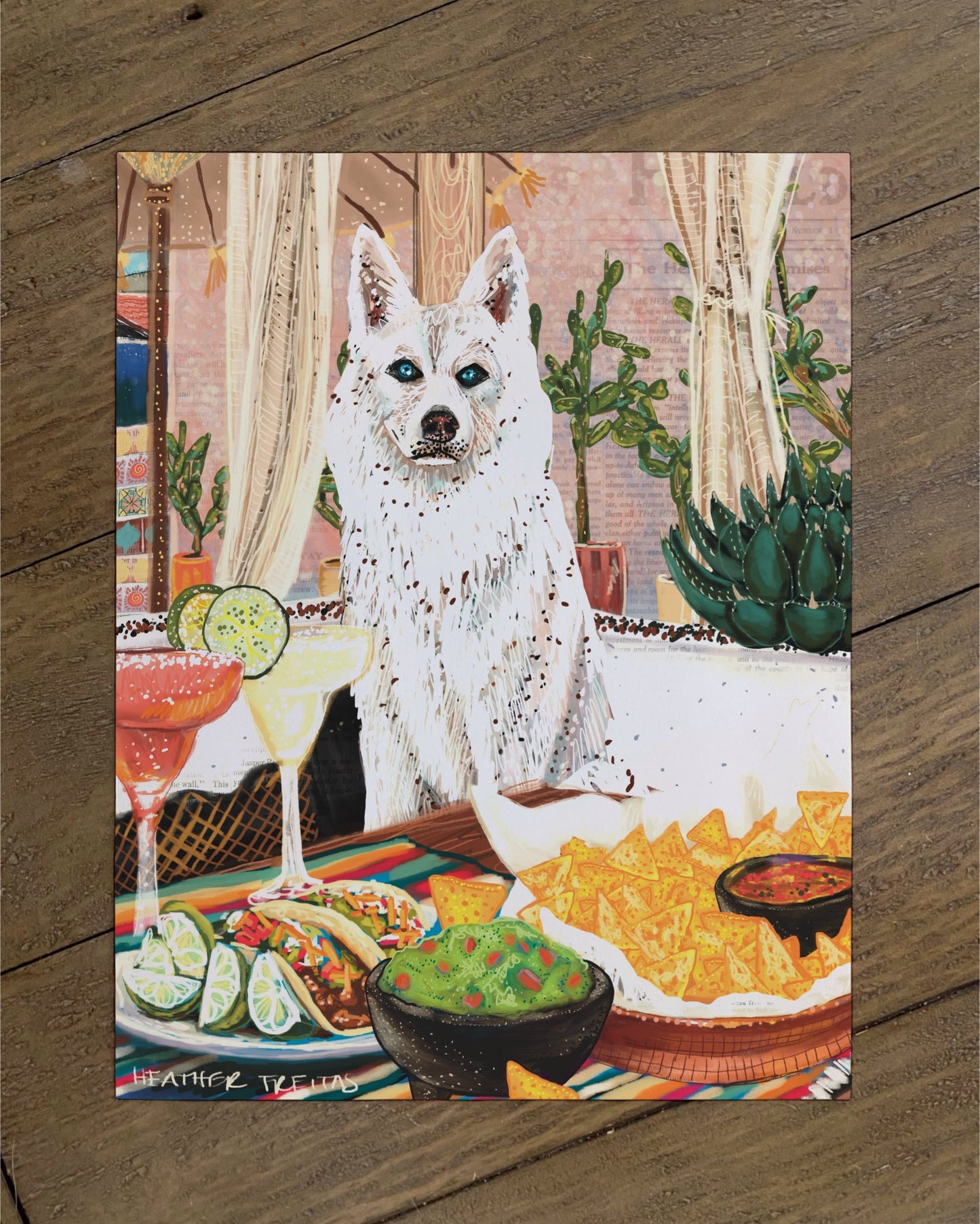 Husky - Build Your Own Pet Portrait Paper Print