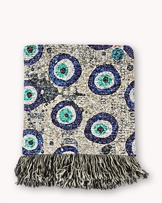 Evil Eye Energy Woven Blanket