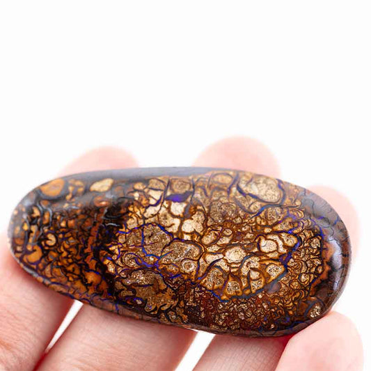 Natural Australian Boulder Opal Loose Gemstone Pattern Veins