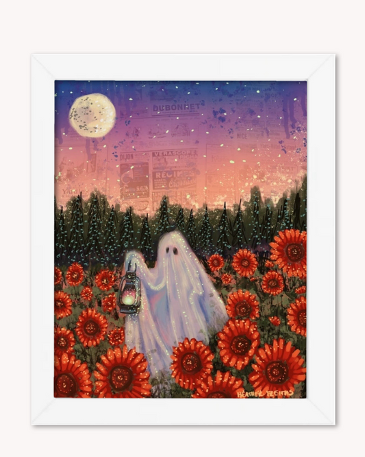 Sunflower Ghost Print