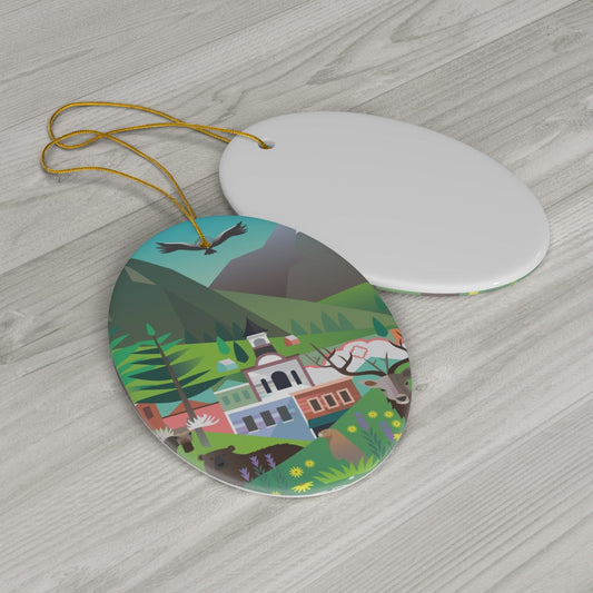 Crested Butte Ceramic Ornament