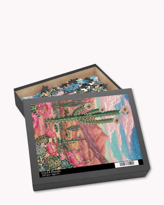 Desert Paradise & Jaguar Vibes Puzzle ( 120 - 500 Piece )