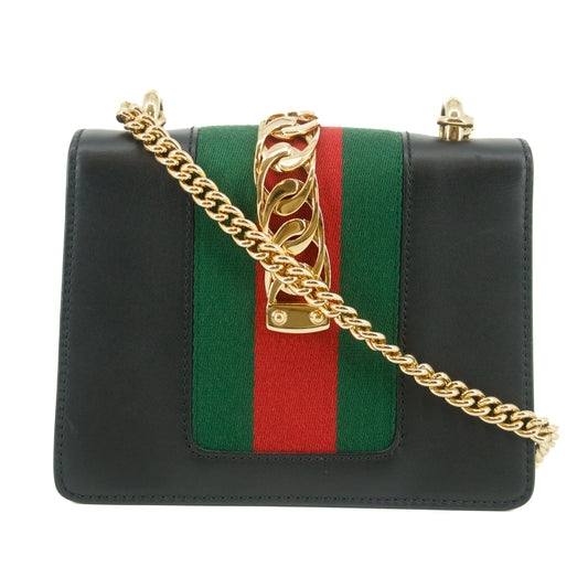Gucci Black Sylvie Small Chain Shoulder Bag #7691