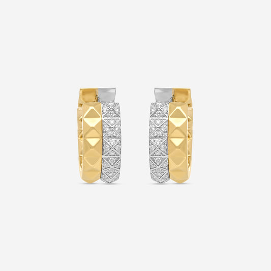 Roberto Coin Obelisco 18K Yellow & White Gold Diamond Earrings 7771787AJERX