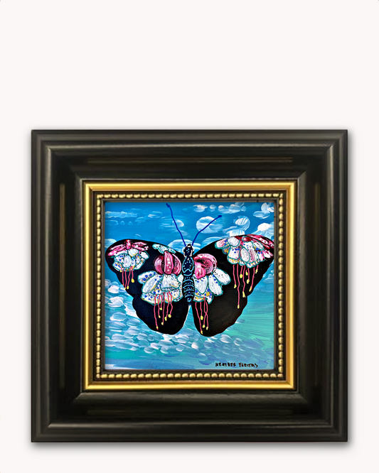 Bleeding Heart Butterfly Framed Magnet ( Medium )