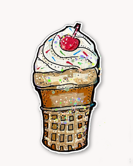 Vanilla Cone Sticker