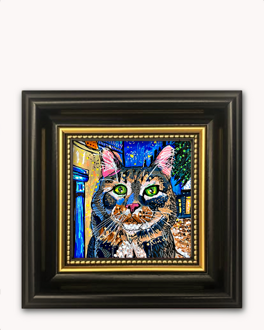 Night Dining Cat Magnet ( Medium )