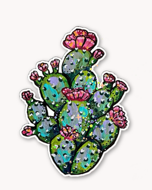 Prickly Pear Cactus Sticker