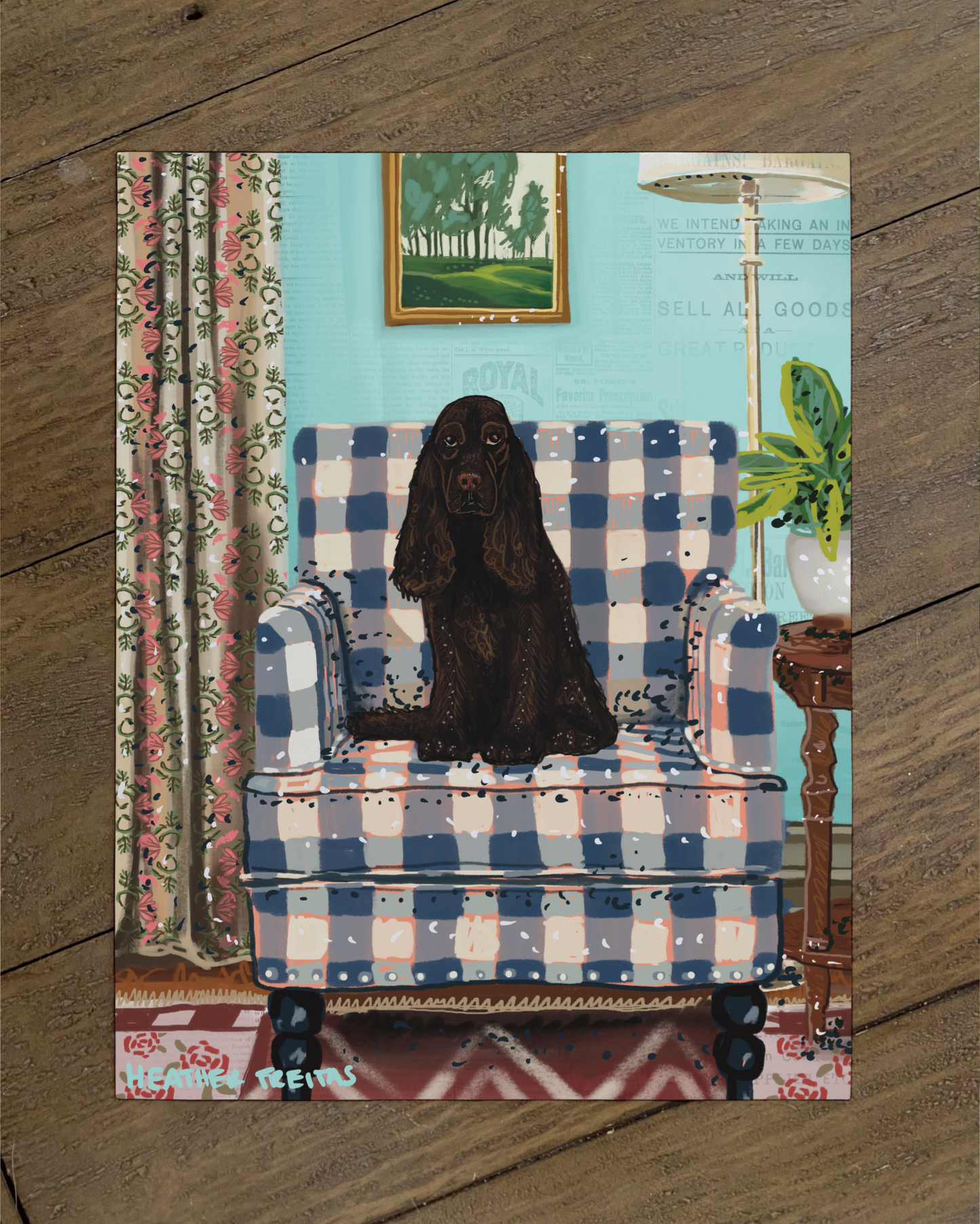 Cocker Spaniel - Build Your Own Pet Portrait Paper Print