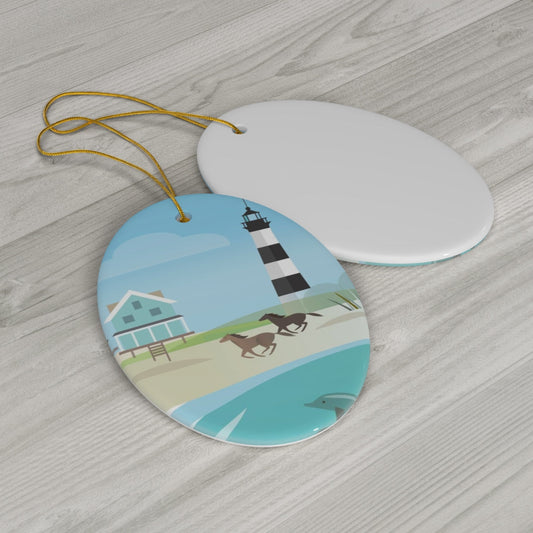 Outer Banks Ceramic Ornament