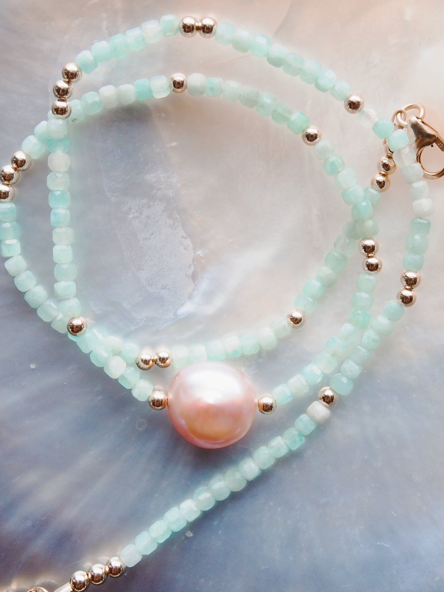 Pink Pearl and Gemstone Necklace - Akala