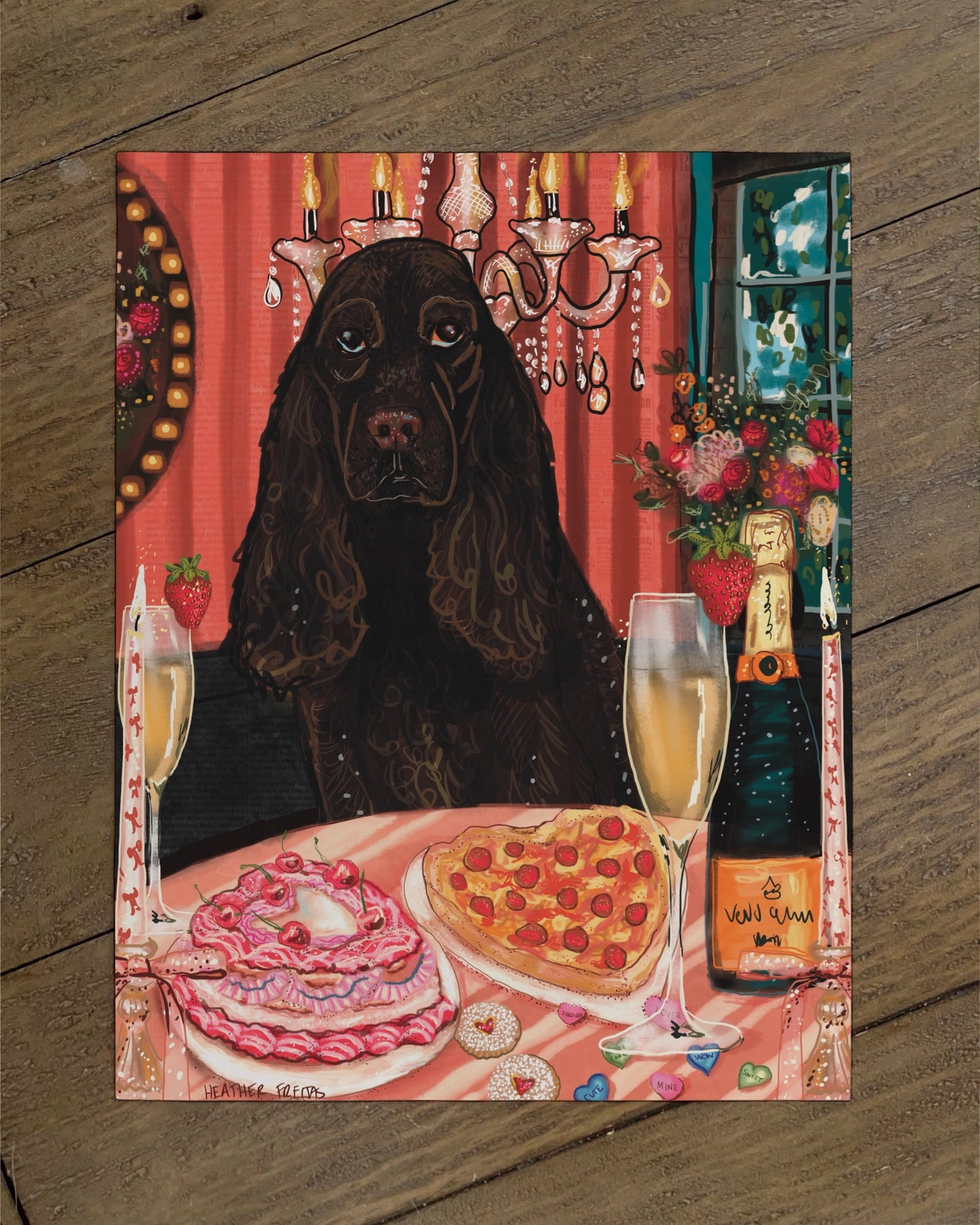 Cocker Spaniel - Build Your Own Pet Portrait Paper Print