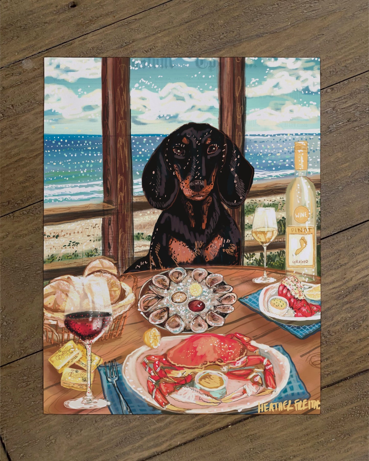 Dachshund - Build Your Own Pet Portrait Print