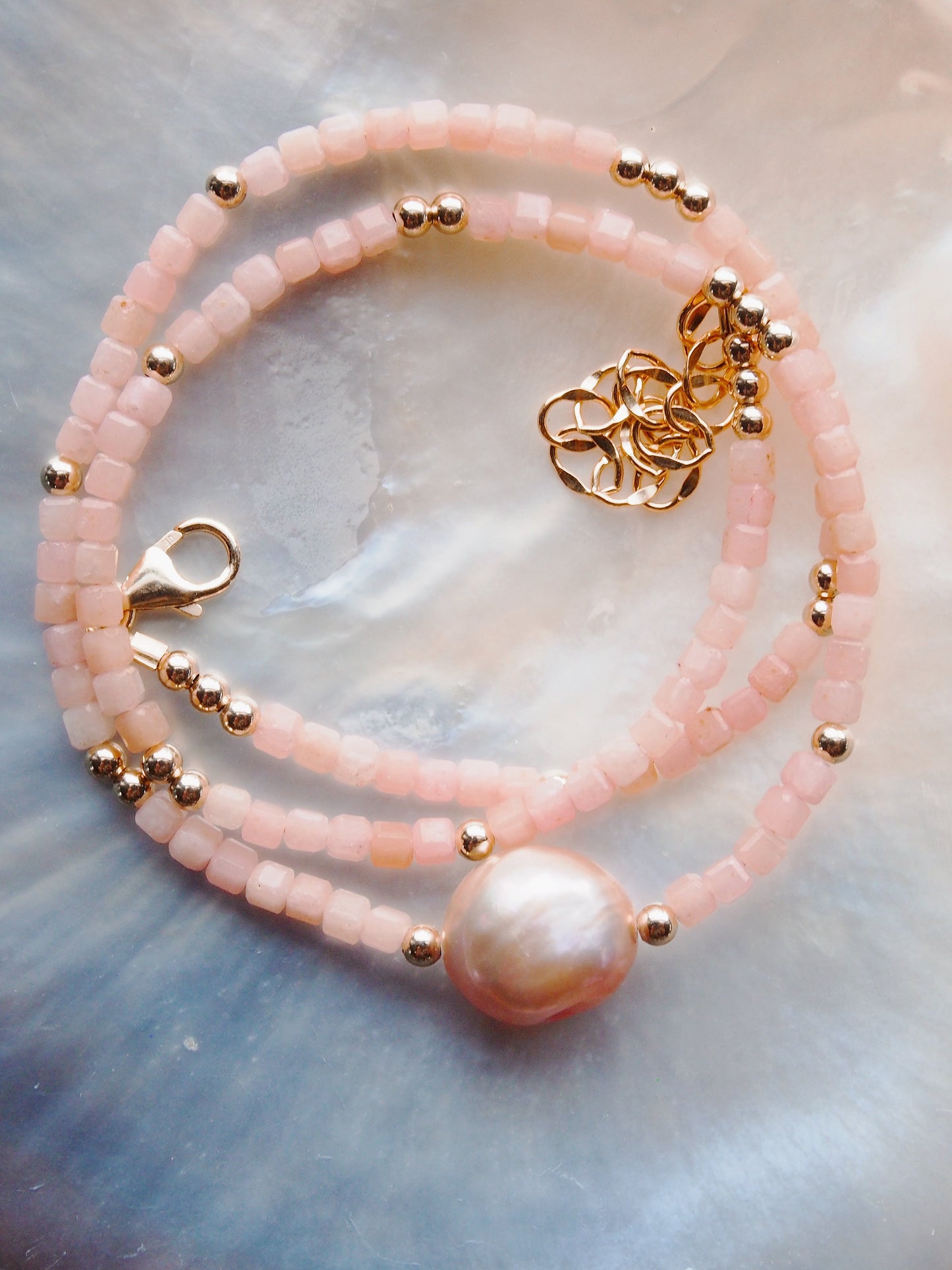 Pink Pearl and Gemstone Necklace - Akala