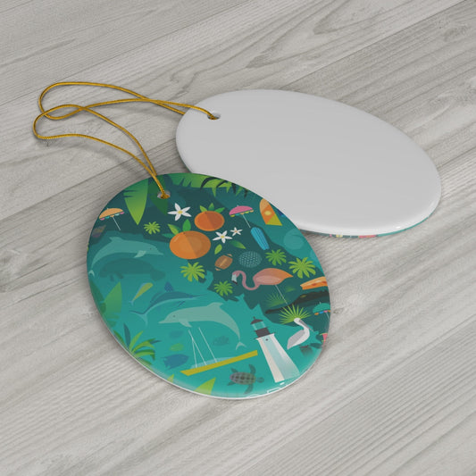 Florida Ceramic Ornament