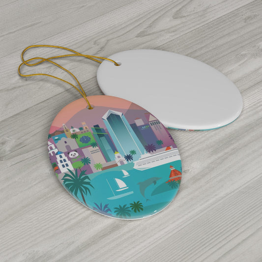 San Diego Ceramic Ornament