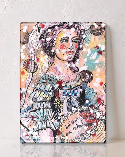 Let Them Eat Cake Glass Chopping Board Trivet