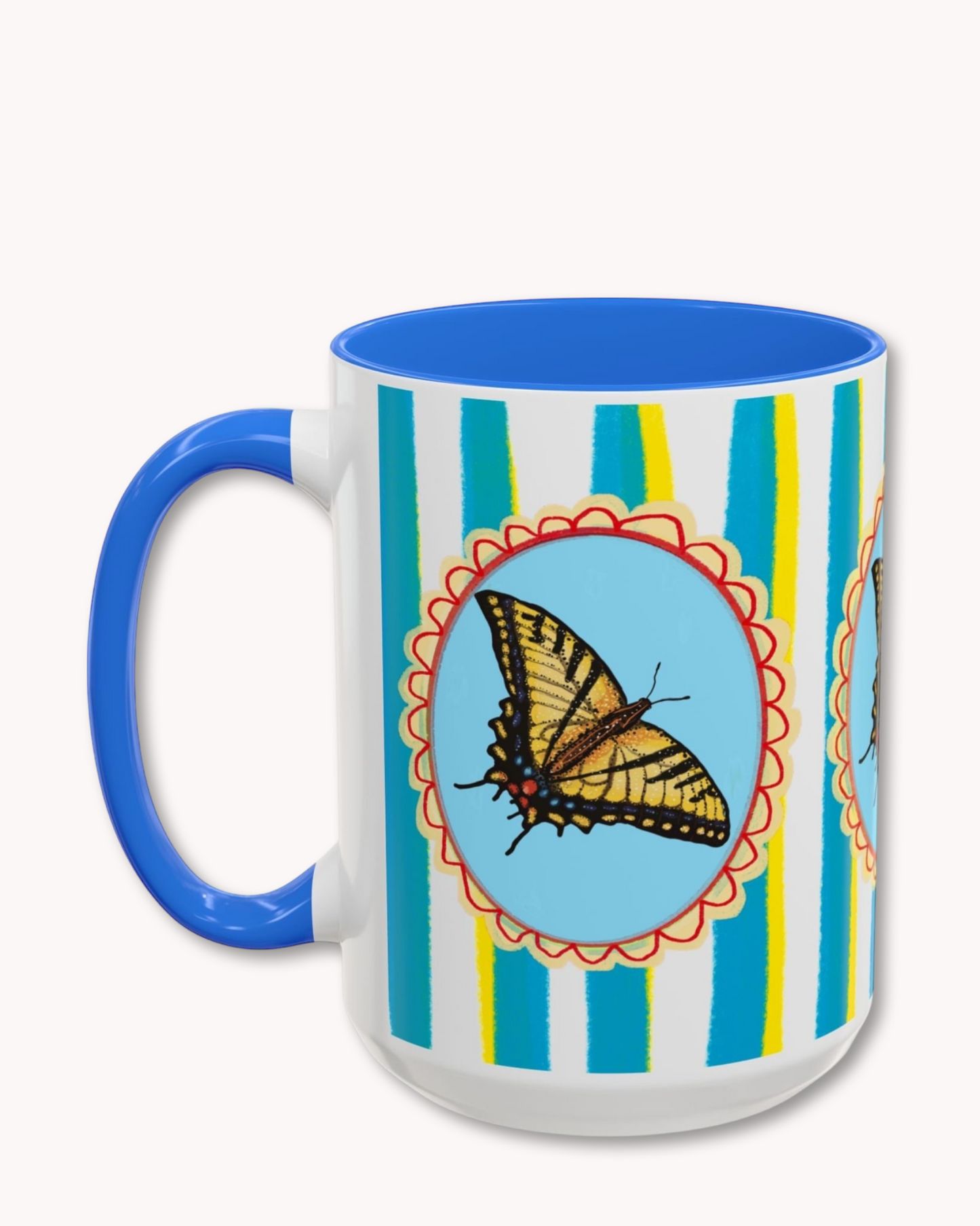 Yellow Butterfly Coffee Mug 15oz