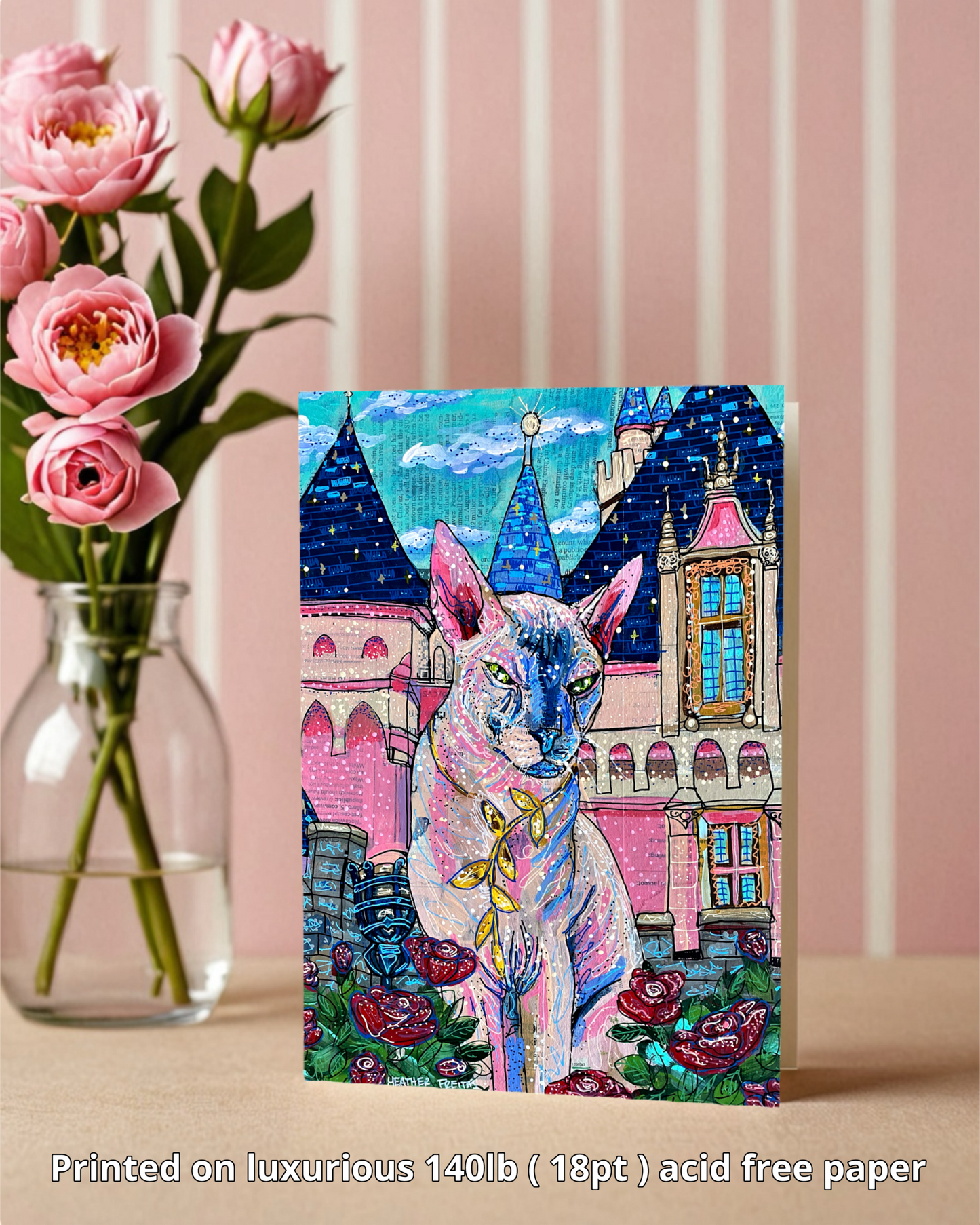 Mix Castle Cat - Greeting Card / Fine Art Print