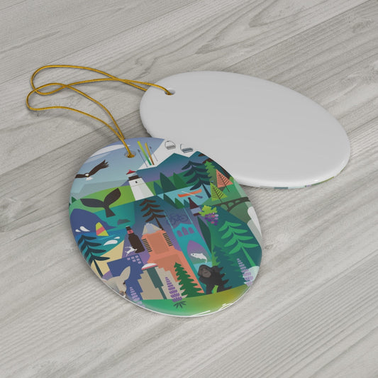 Oregon Ceramic Ornament
