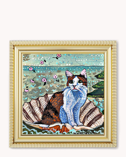 Venus Cat Framed Magnet ( Medium )