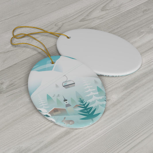 Mammoth Lakes Ceramic Ornament