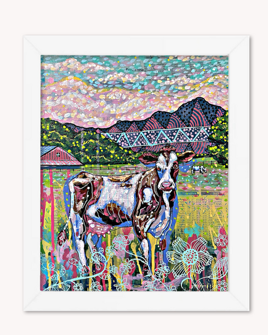 Cows On The Farm Print