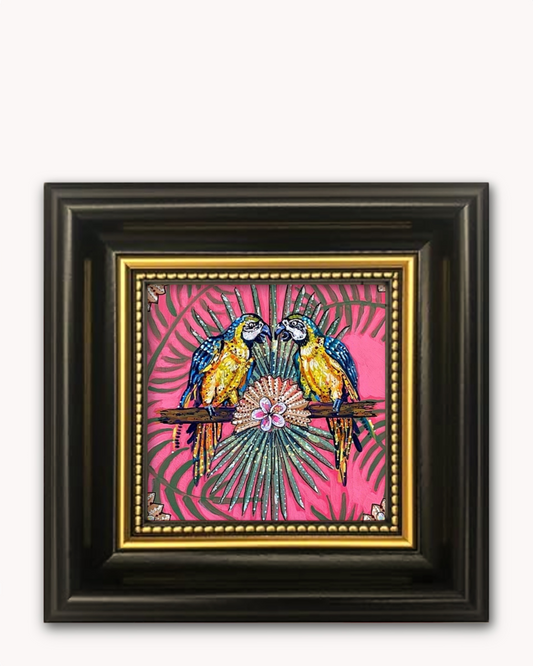 Parrot Paradise Framed Magnet ( Medium )