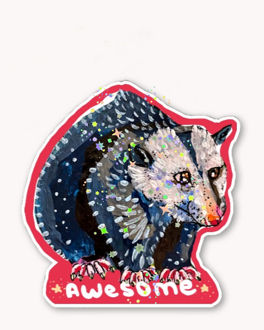 Awesome Opossum Sticker
