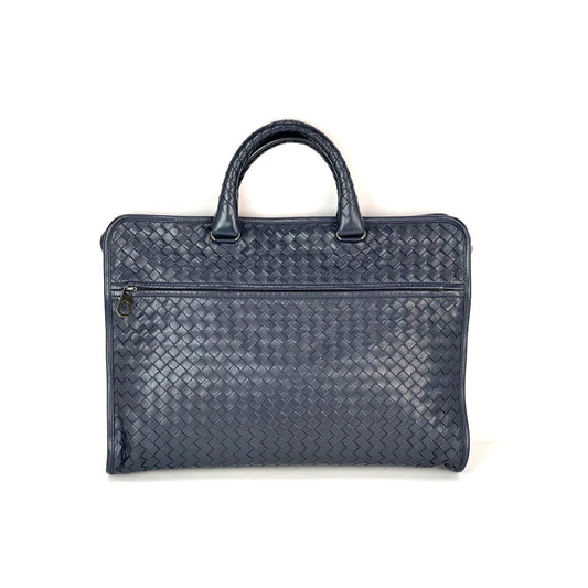 Bottega Veneta Intrecciato Top Zip Briefcase Attache Bag