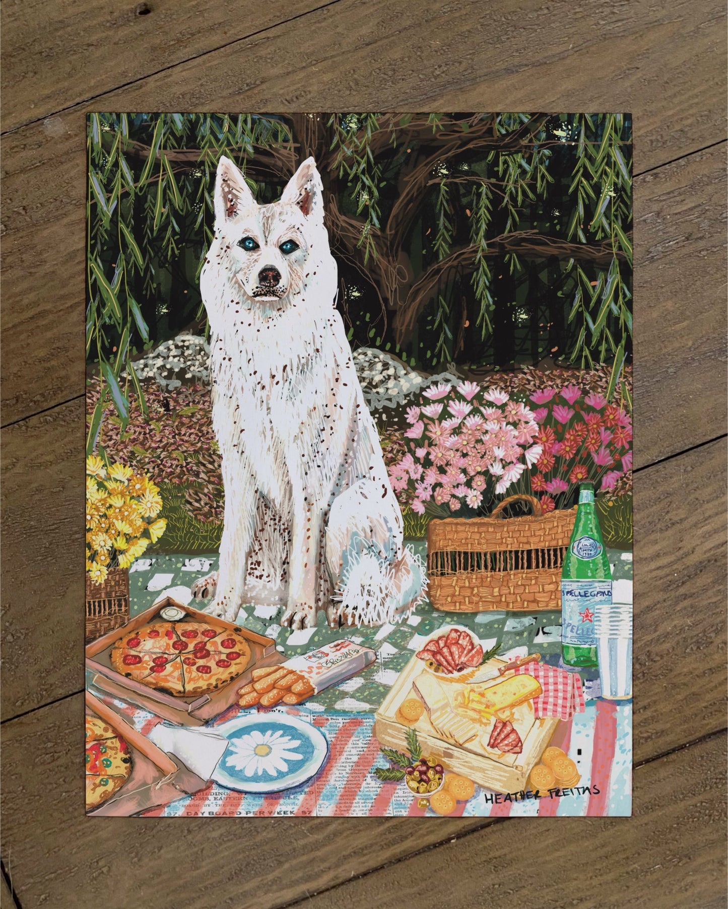 Husky - Build Your Own Pet Portrait Paper Print