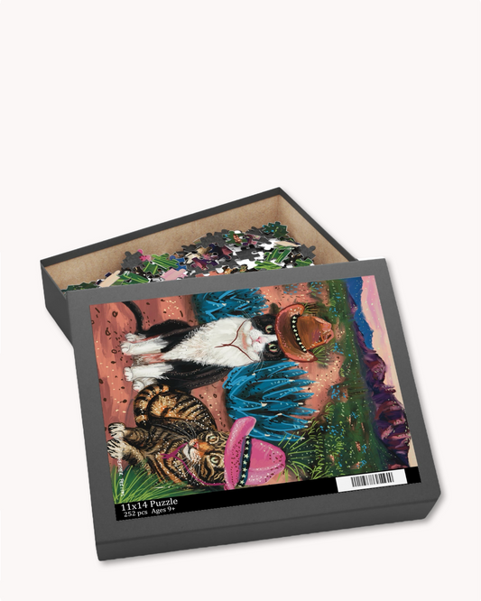 Cowboy Cats Puzzle ( 120 - 500 Piece )