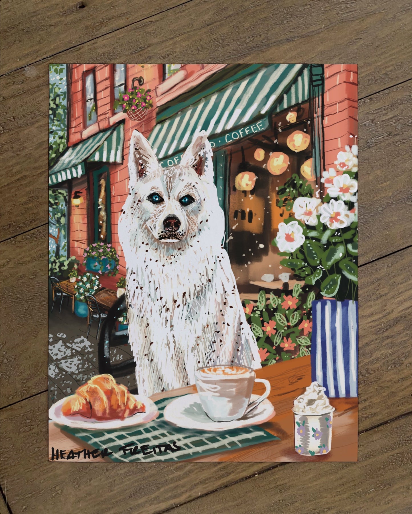 Husky - Build Your Own Pet Portrait Paper Print