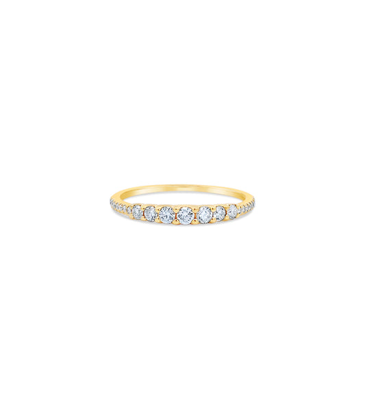 Diamond Graduated Wedding Band