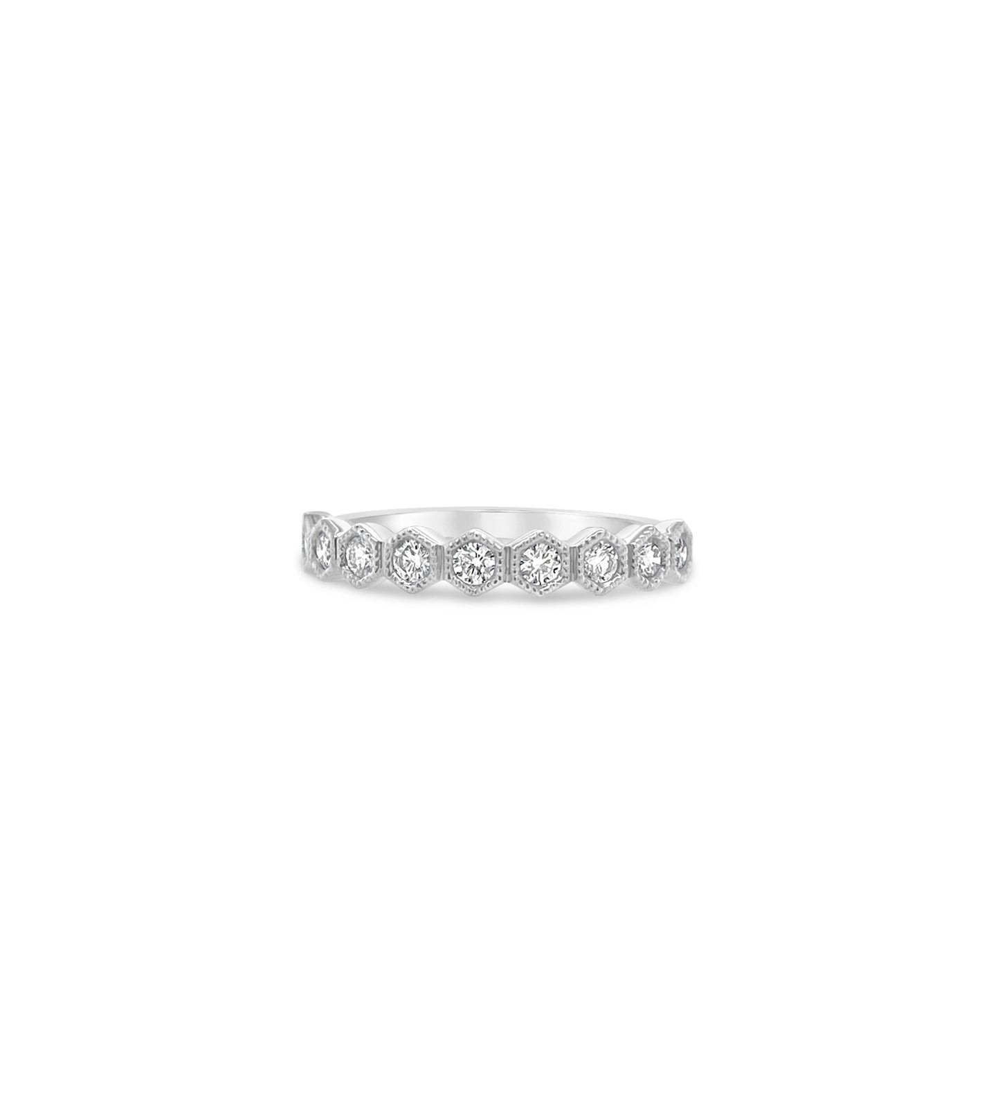 Diamond Hexagon Set Band