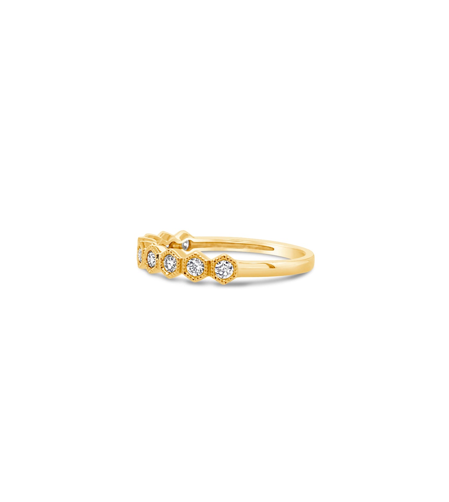 Diamond Hexagon Set Band